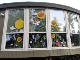 Hand painted window graphics in Concord, CA