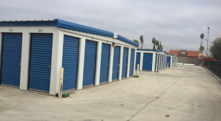 Rows of storage units at Lions Storage