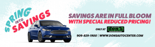 Don's Auto Center - Spring savings: Special reduced pricing!
