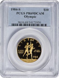 1984-S Olympic Commemorative $10 Gold PR69DCAM PCGS