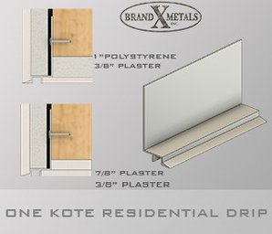 One Kote Residential Drip Polyiso insulation Plaster Extruded Aluminum Trim