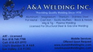 aluminum welder glendale A & A Exotic Material Welding