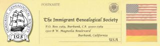 genealogist glendale Immigrant Genealogical Society