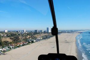 Helicopter ride LA coastline view