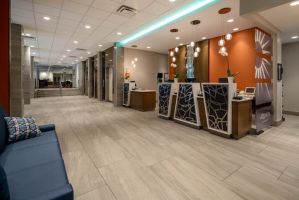 La Quinta Inn & Suites by Wyndham LAX hotel lobby in Los Angeles, California