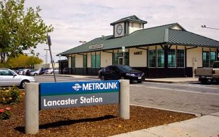 parking lot for motorcycles lancaster Lancaster Metrolink Station