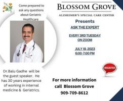 Blossom Grove Alzheimer's Special Care Center presents its Ask the Expert with Dr. Baiu Gadhe. ...