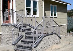 Iron Stairway Railing Installation