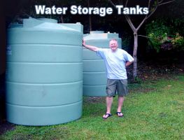 This Walnut Creek customer has avoided drought conditions by installing these water tanks.