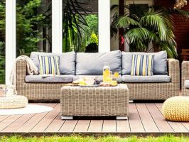 Outdoor Cushions Customized cushions made from weather- and water-resistant materials keep your yard stylish and comfortable for years to come.