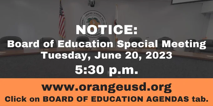 school administrator orange Orange Unified School District