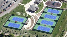 tennis court orange Zaino Tennis Courts Inc
