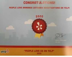 The Top Rated Award for Armando Zatarain Investigations on Yelp