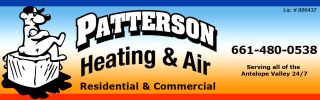 furnace parts supplier palmdale Patterson Heating & Air