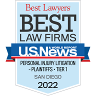 The firm earned a Tier 1 ranking in Personal Injury in the 2022 list of the Best Law Firms.