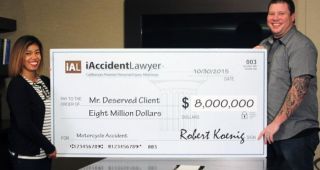 Won $8,000,000 Settlement in a Motorcycle Accident