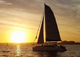 classic sunset sail for small groups tours san diego Fun Cat Sailing