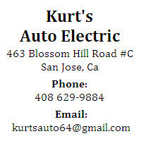 auto electrical service san jose Kurt's Auto Electric Repair