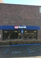 Exterior view of U S Bank branch with accessible parking