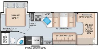 2020_ThorMotorCoach_Chateau_26B Floor Plan
