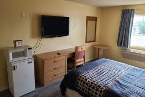Guest room at the Travelodge by Wyndham Stockton in Stockton, California