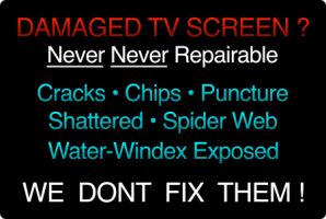 Broken TV Screens Are Not Repairable