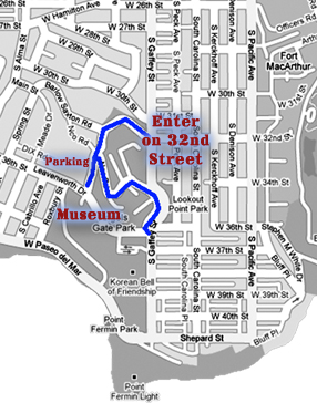 Click the map above to link to Google Maps for customized directions to the Fort MacArthur Museum.