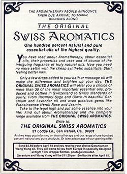 aromatherapy class vallejo Original Swiss Aromatics