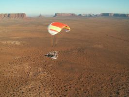 Powered Parachute Flying in Monument Valley, Utah